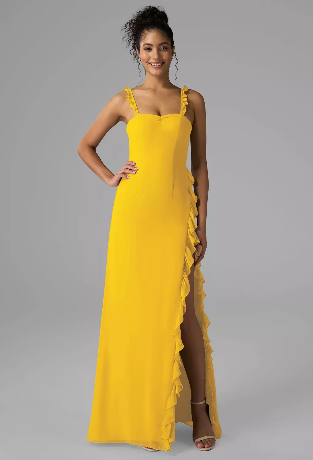 AW Aidan Mustard Yellow  Wedding Guest Dresses