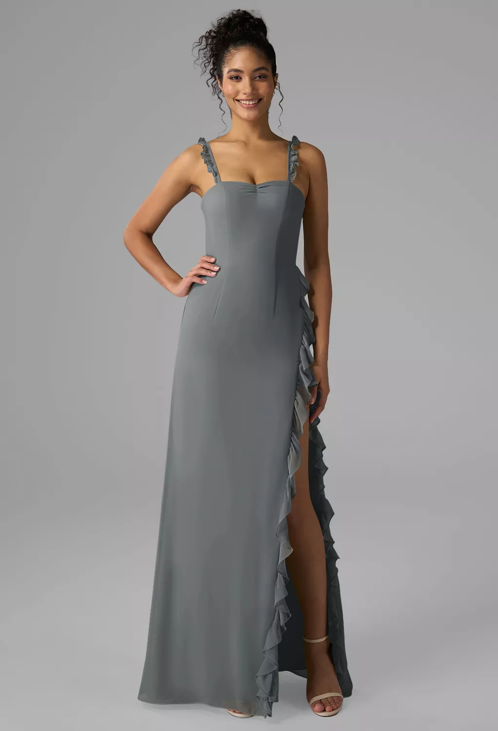 AW Aidan Steel Gray  Country Wedding Guest Dresses