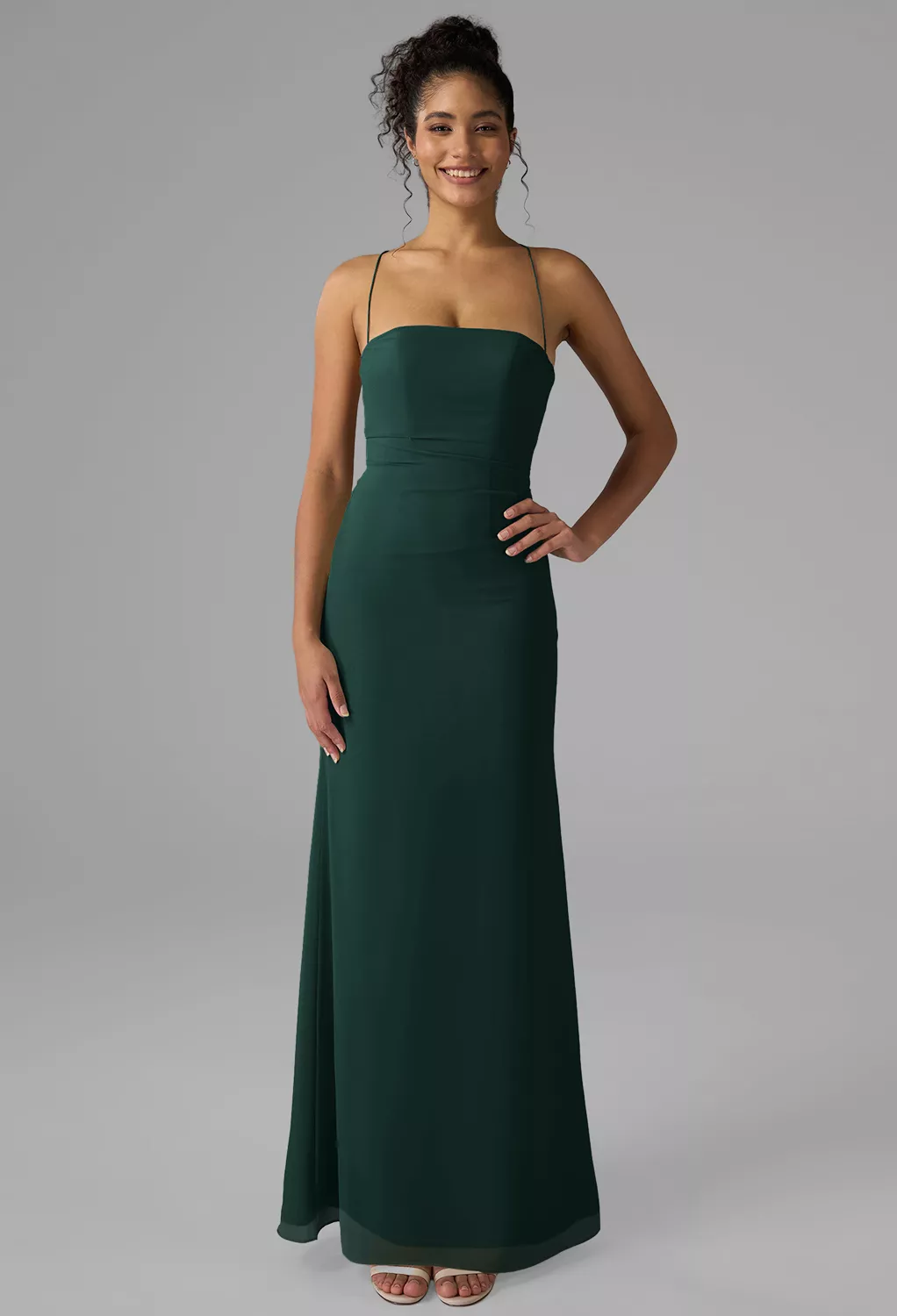 AW Jay Dark Emerald  Beach Wedding Guest Dresses
