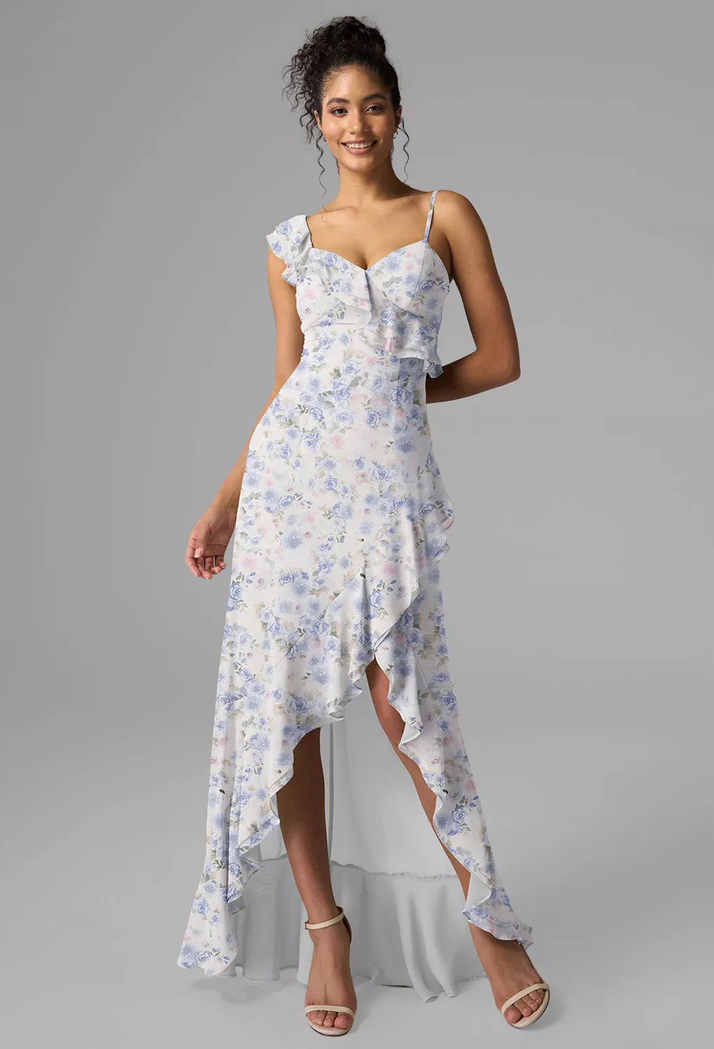AW Ameera Azure Purple Print  Spring Wedding Guest Dresses