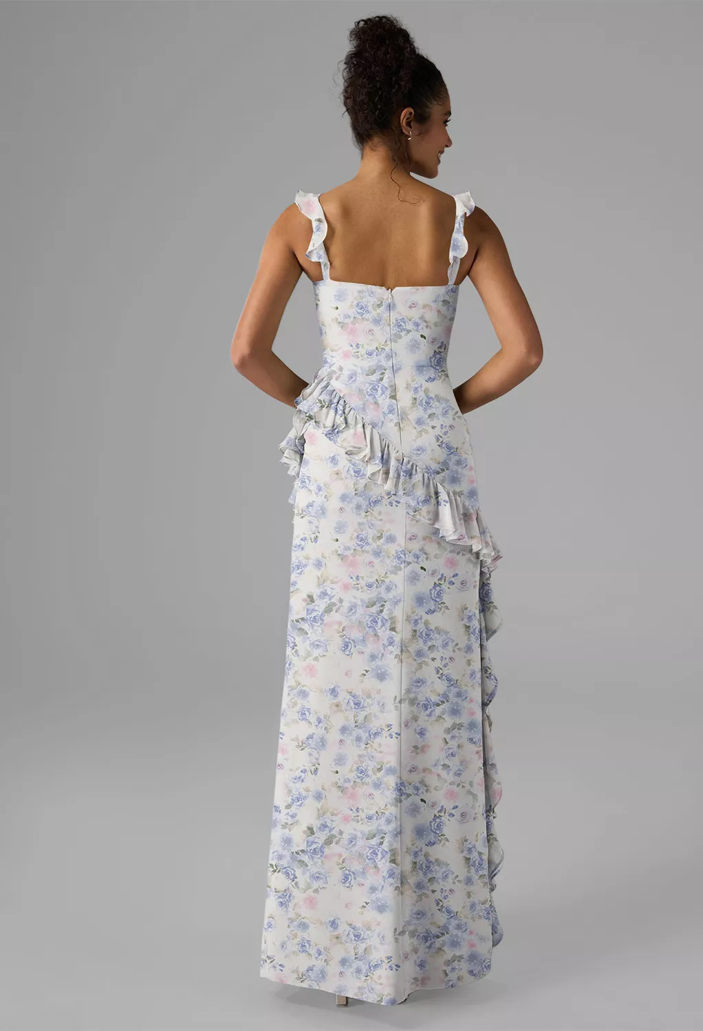 AW Jaydon Azure Purple Print  Spring Wedding Guest Dresses