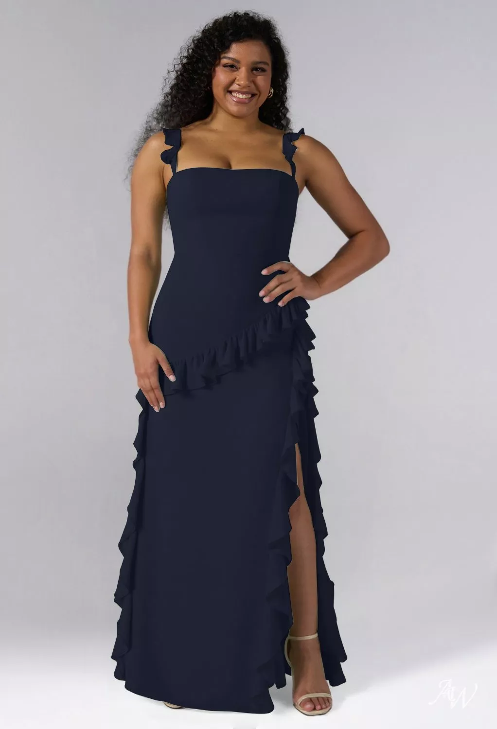 サンプル品 jenny fax organdy fling dress navy AW Jaydon Dark Navy Bridesmaid Dresses | AW.Bridal Canada