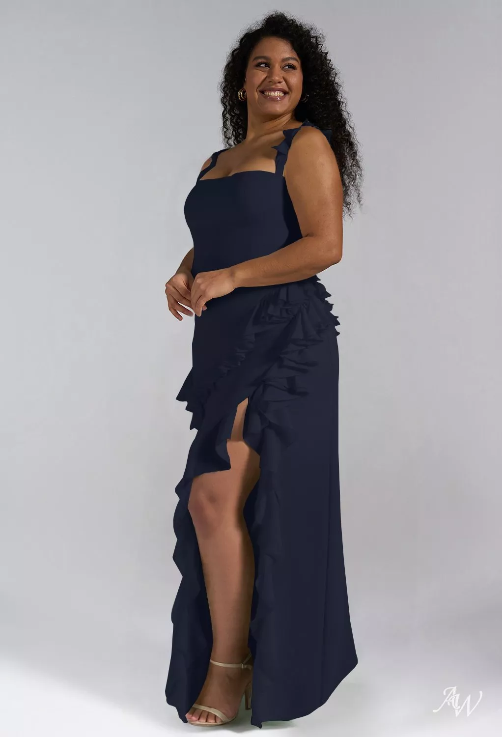 AW Jaydon Dark Navy Bridesmaid Dresses | AW.Bridal Canada