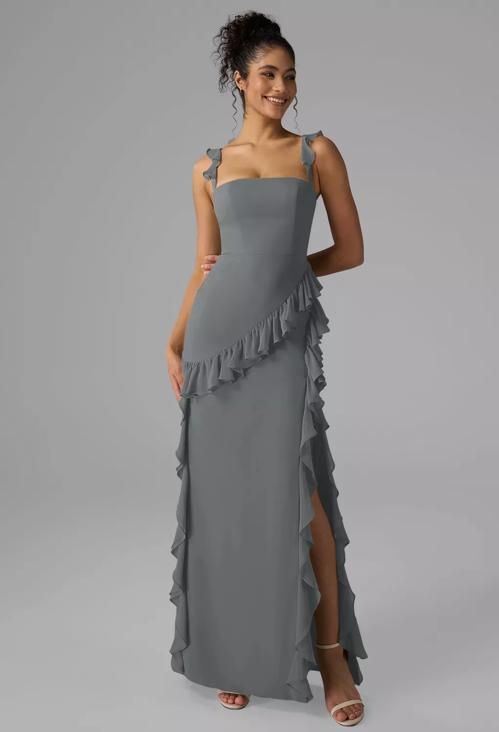 AW Jaydon Steel Gray  Wedding Guest Dresses