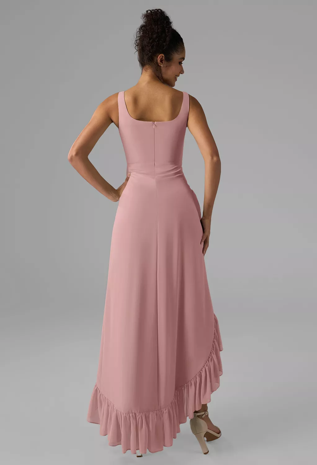 AW Max Dusty Rose  Short Bridesmaid Dresses