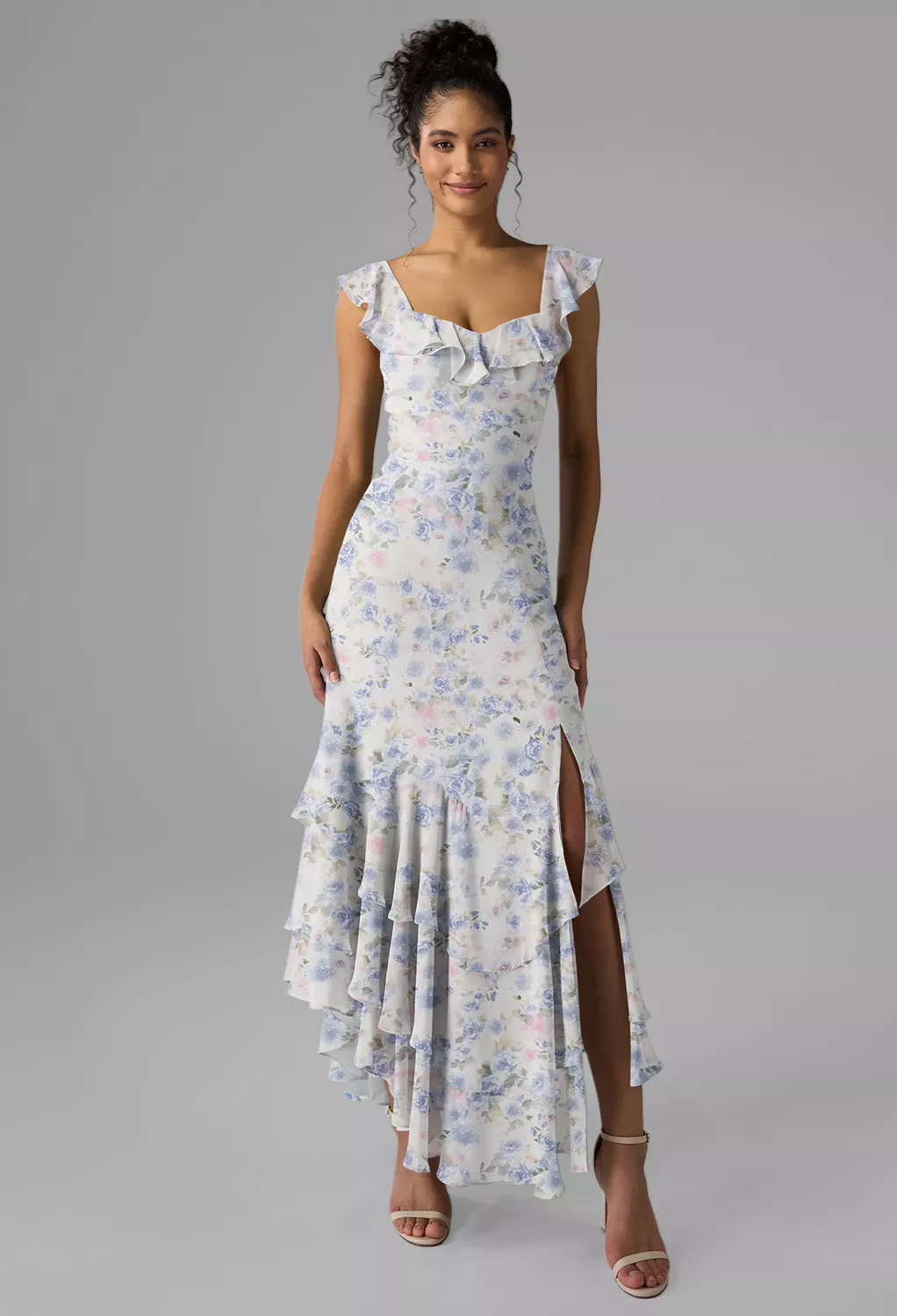 AW Anaya Azure Purple Print  Spring Wedding Guest Dresses