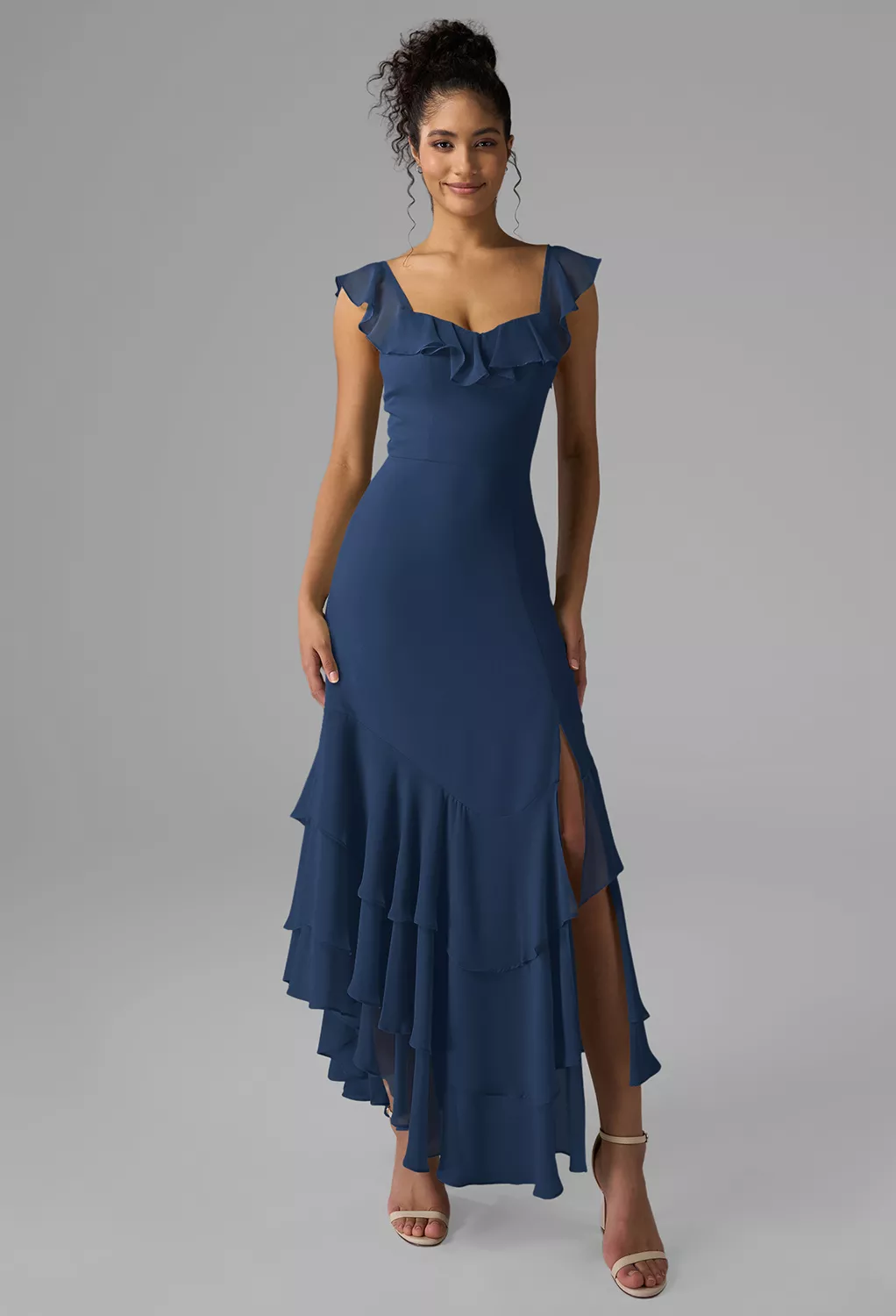 navy blue bridesmaid dresses with pink flowers Pink and Navy Blue Wedding Colors Bridesmaids Robes main image 1