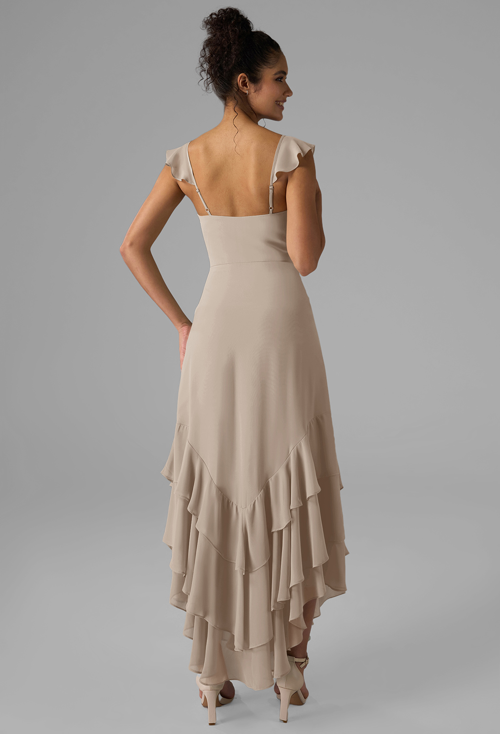 AW Anaya Taupe  Cocktail Wedding Guest Dresses