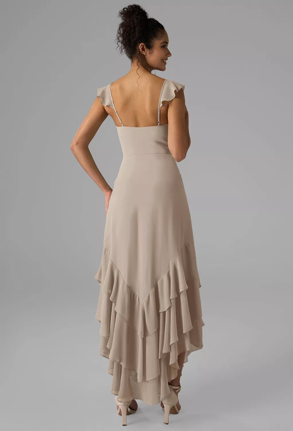 AW Anaya Taupe  Cocktail Wedding Guest Dresses