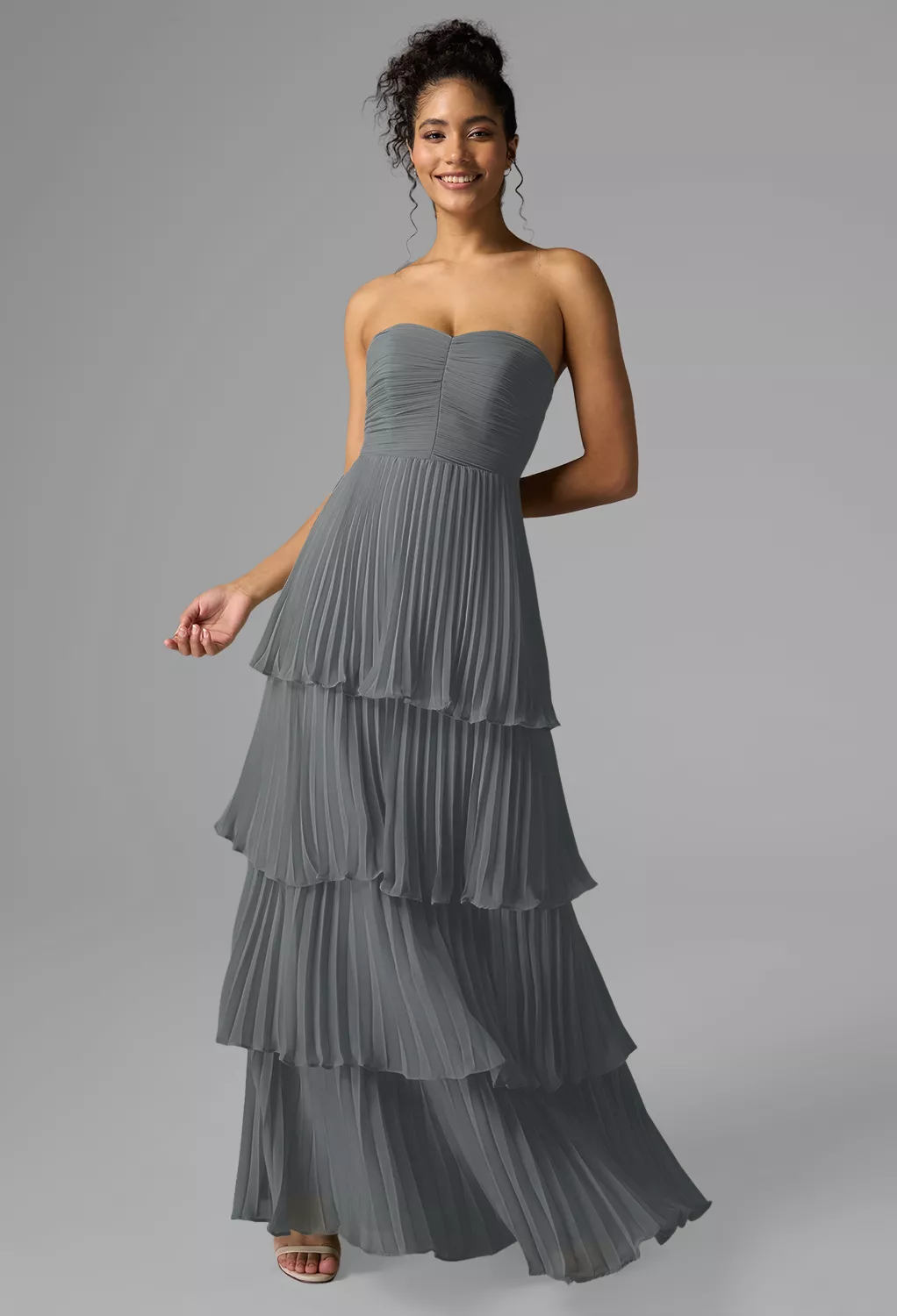 princess polly baby blue dress Victorio & Lucchino bridal, Barcelona Bridal Week