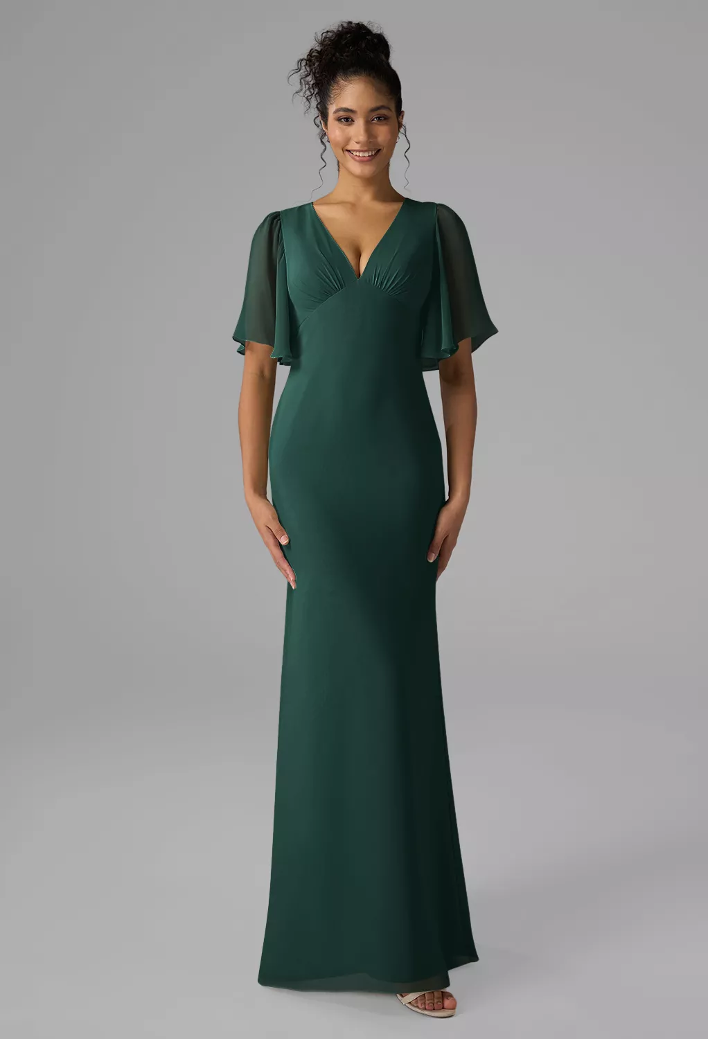 AW Lyra Dark Emerald  Fall Wedding Guest Dresses