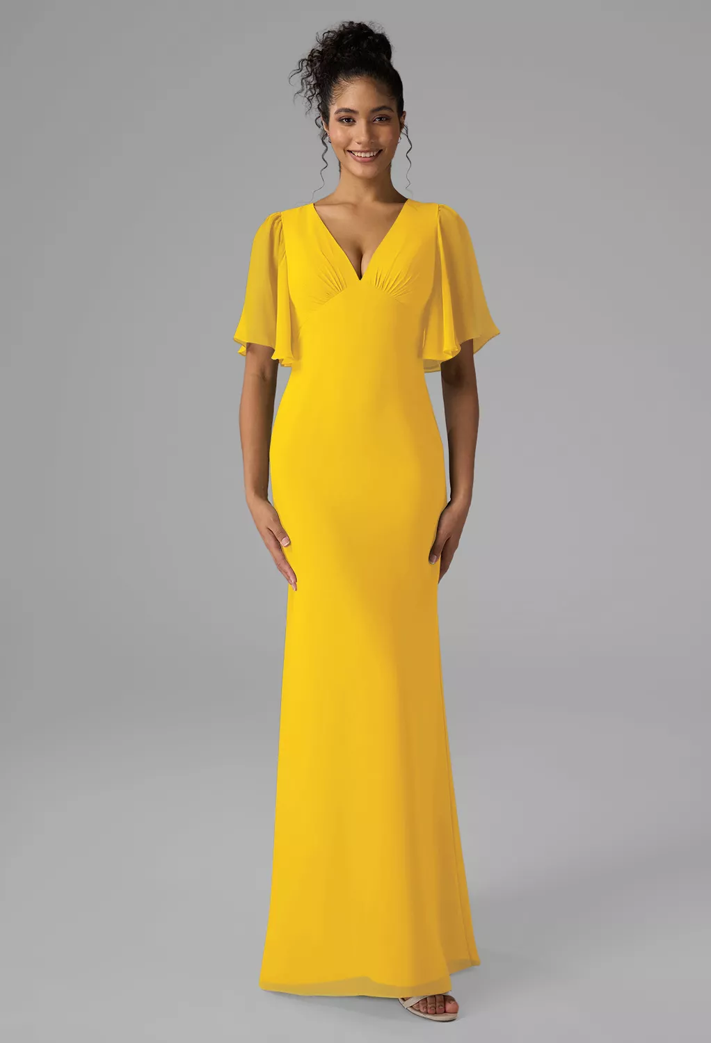 AW Lyra Mustard Yellow  Fall Wedding Guest Dresses