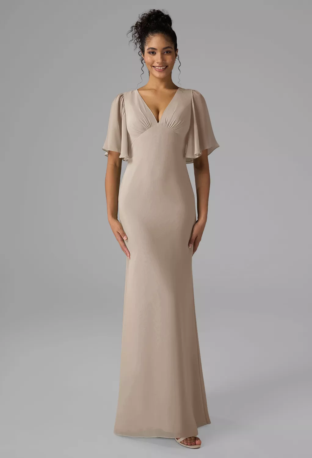 AW Lyra Taupe  Fall Wedding Guest Dresses