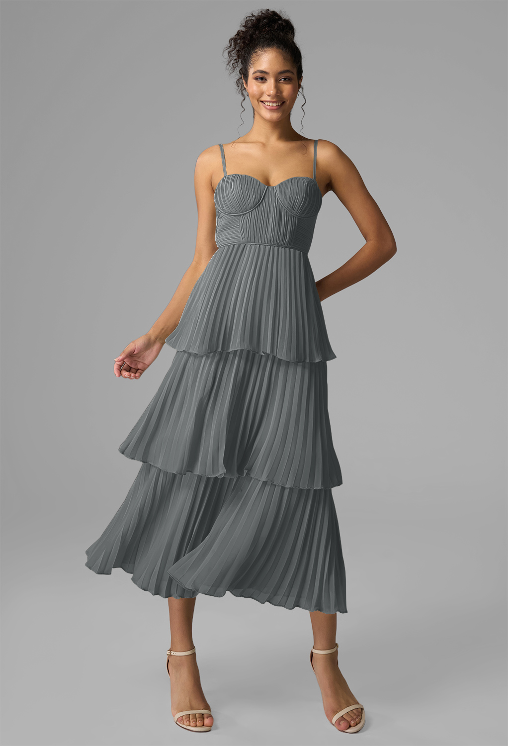 AW Kendra Steel Gray  Spring Wedding Guest Dresses