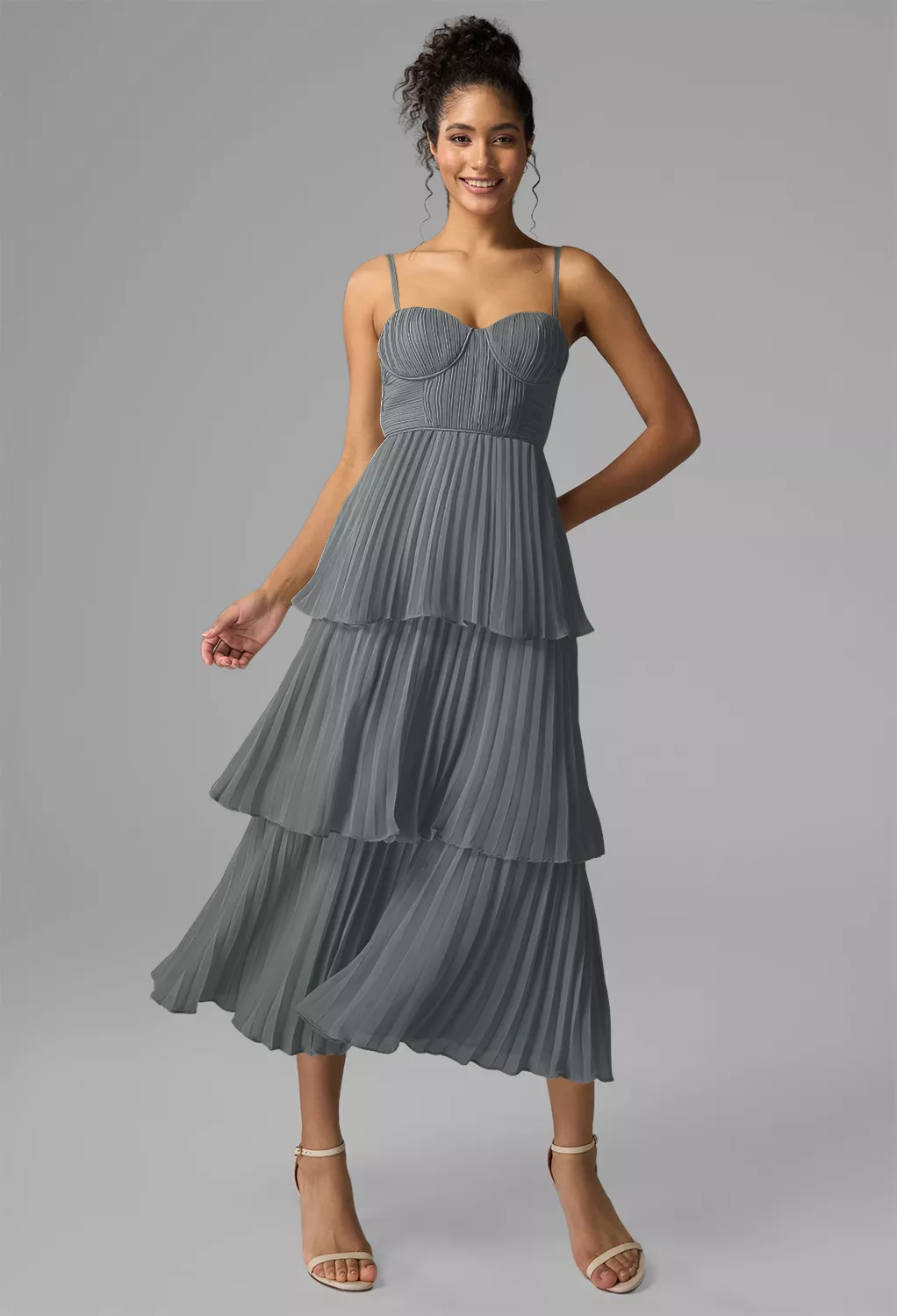 AW Kendra Steel Gray  Wedding Guest Dresses