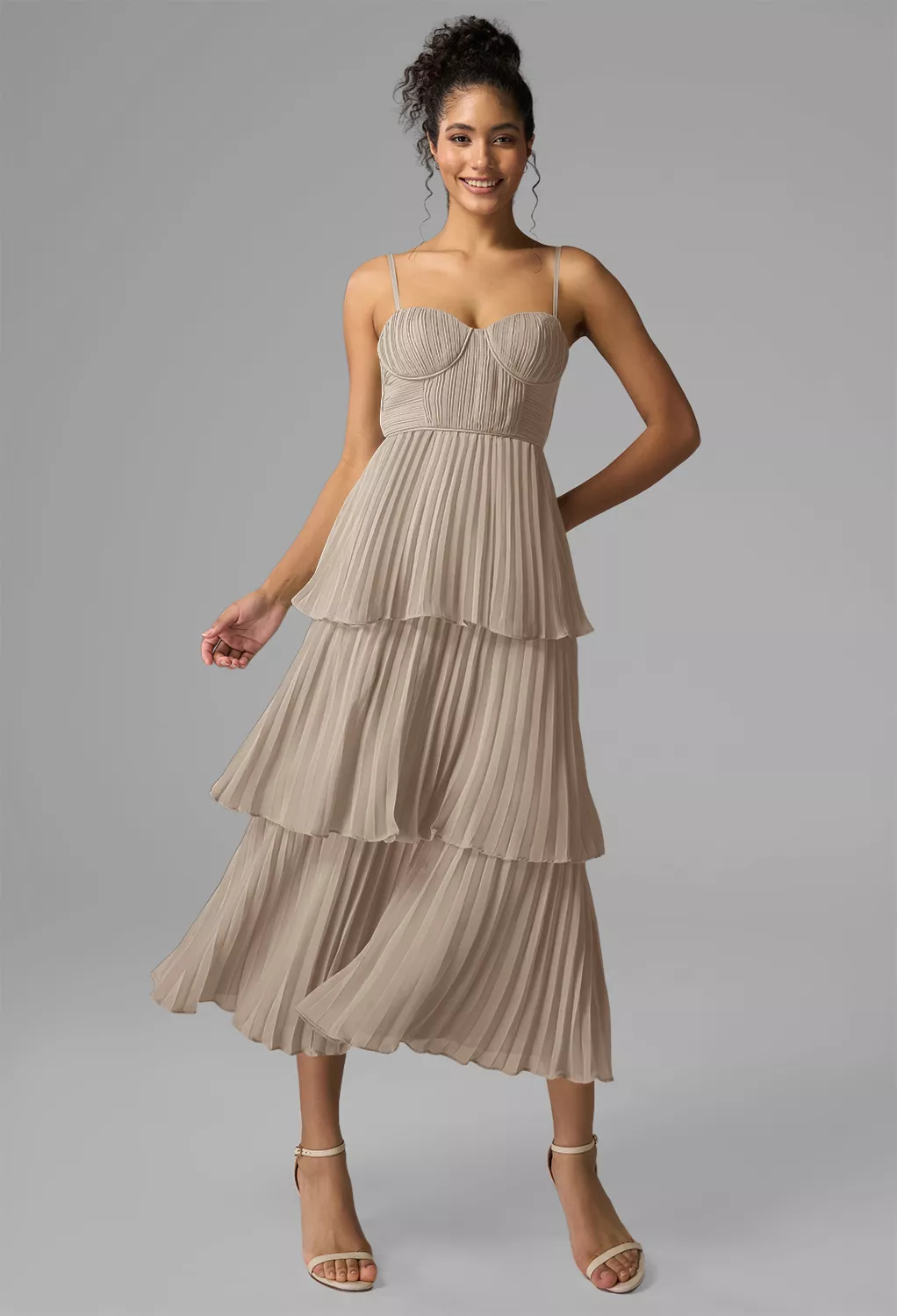 AW Kendra Taupe  Summer Wedding Guest Dresses