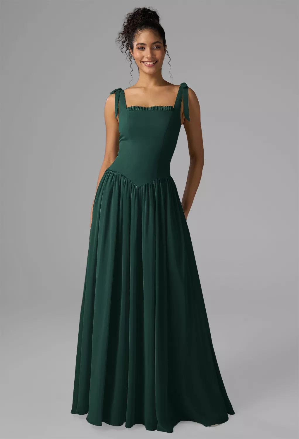 AW Kristen Dark Emerald  Beach Wedding Guest Dresses