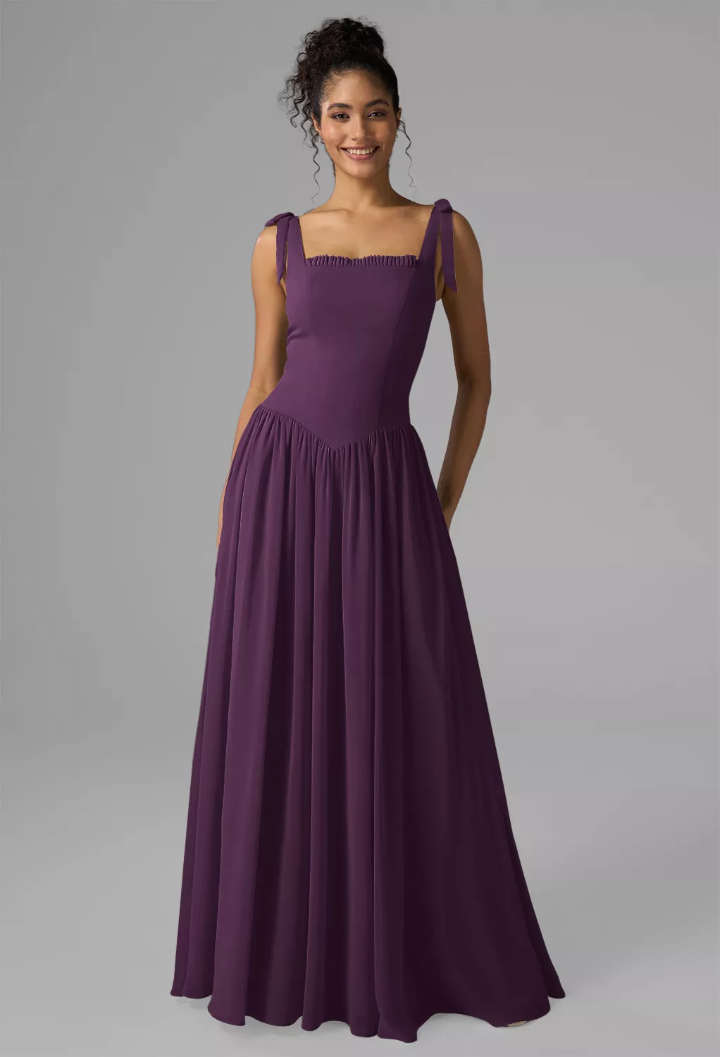 AW Kristen Grape  Beach Wedding Guest Dresses