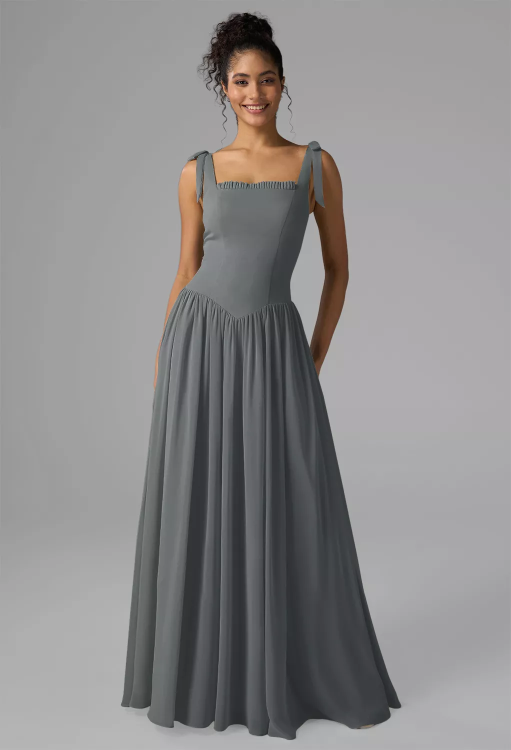 AW Kristen Steel Gray  Beach Wedding Guest Dresses
