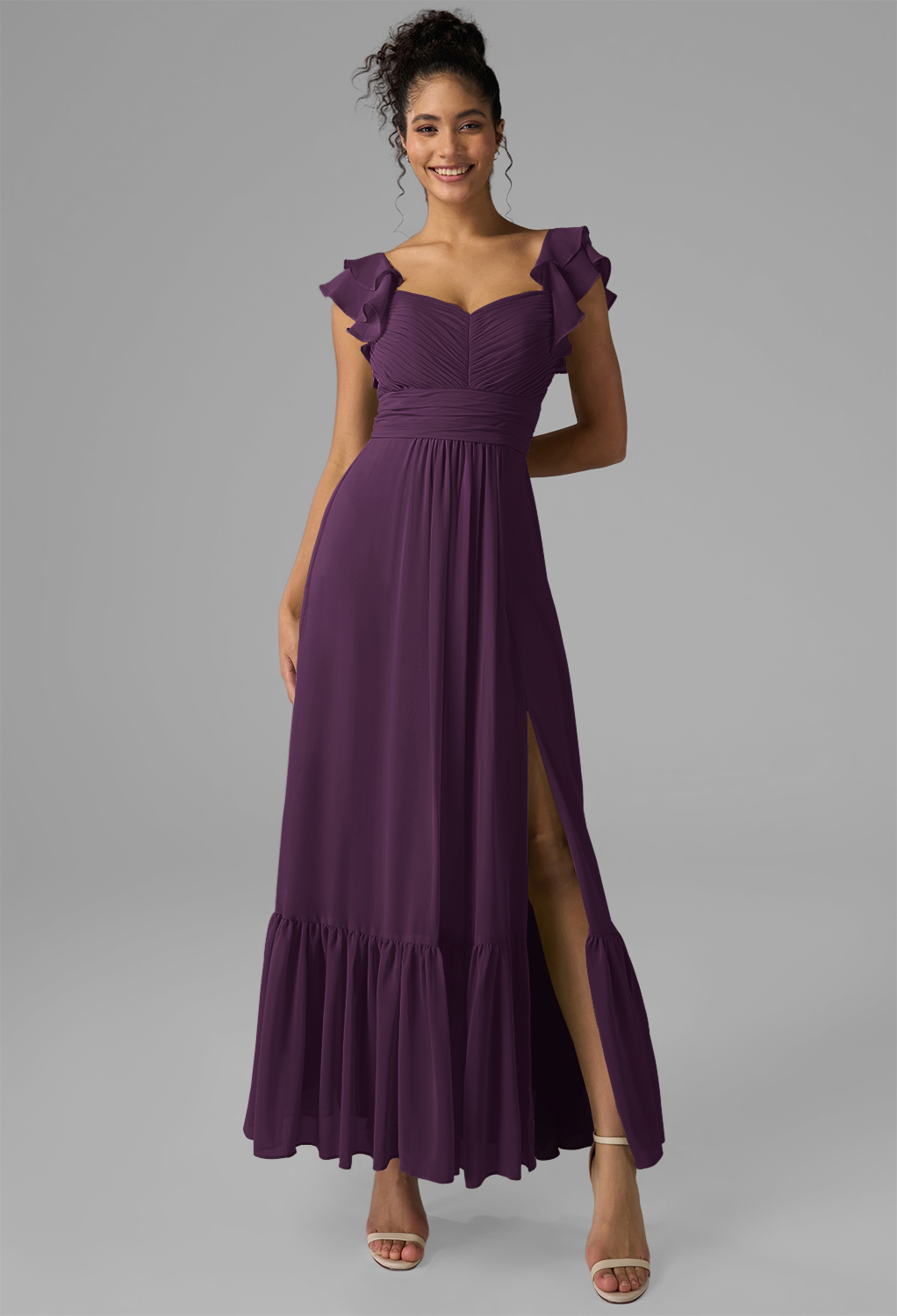 AW Rory Grape  Wedding Guest Dresses