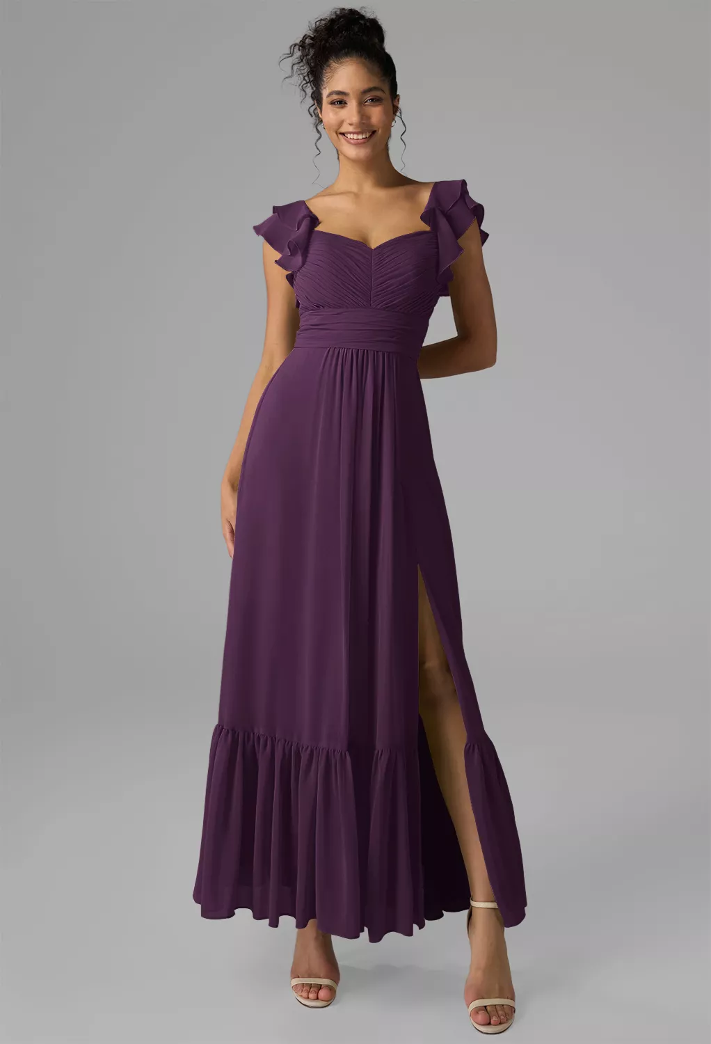 AW Rory Grape  Long Bridesmaid Dresses