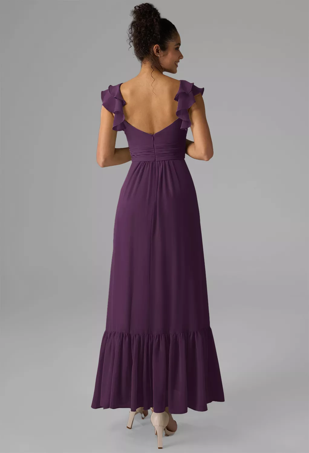 AW Rory Grape  Long Bridesmaid Dresses