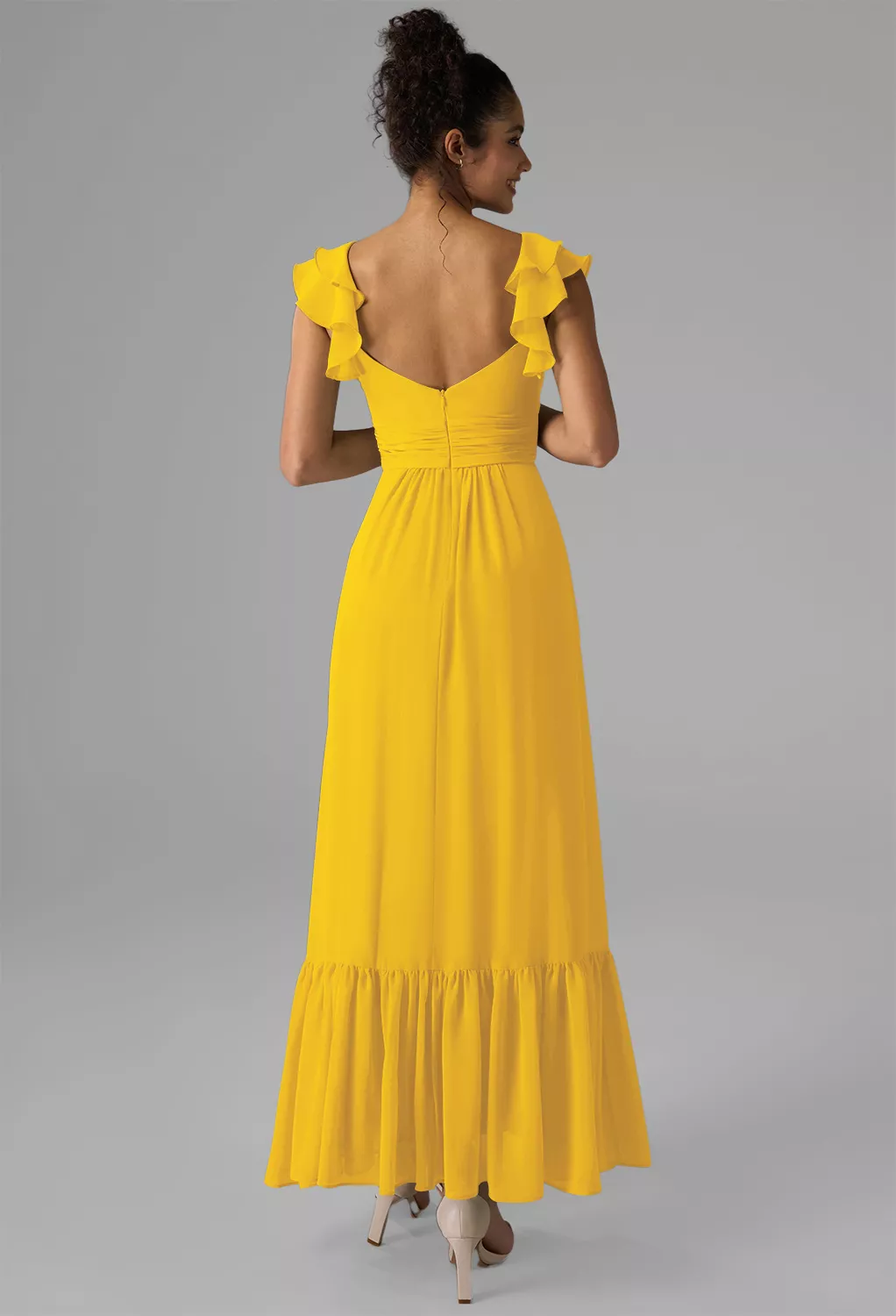 AW Rory Mustard Yellow  Wedding Guest Dresses