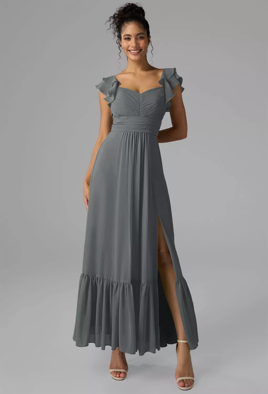 AW Rory Steel Gray  Wedding Guest Dresses