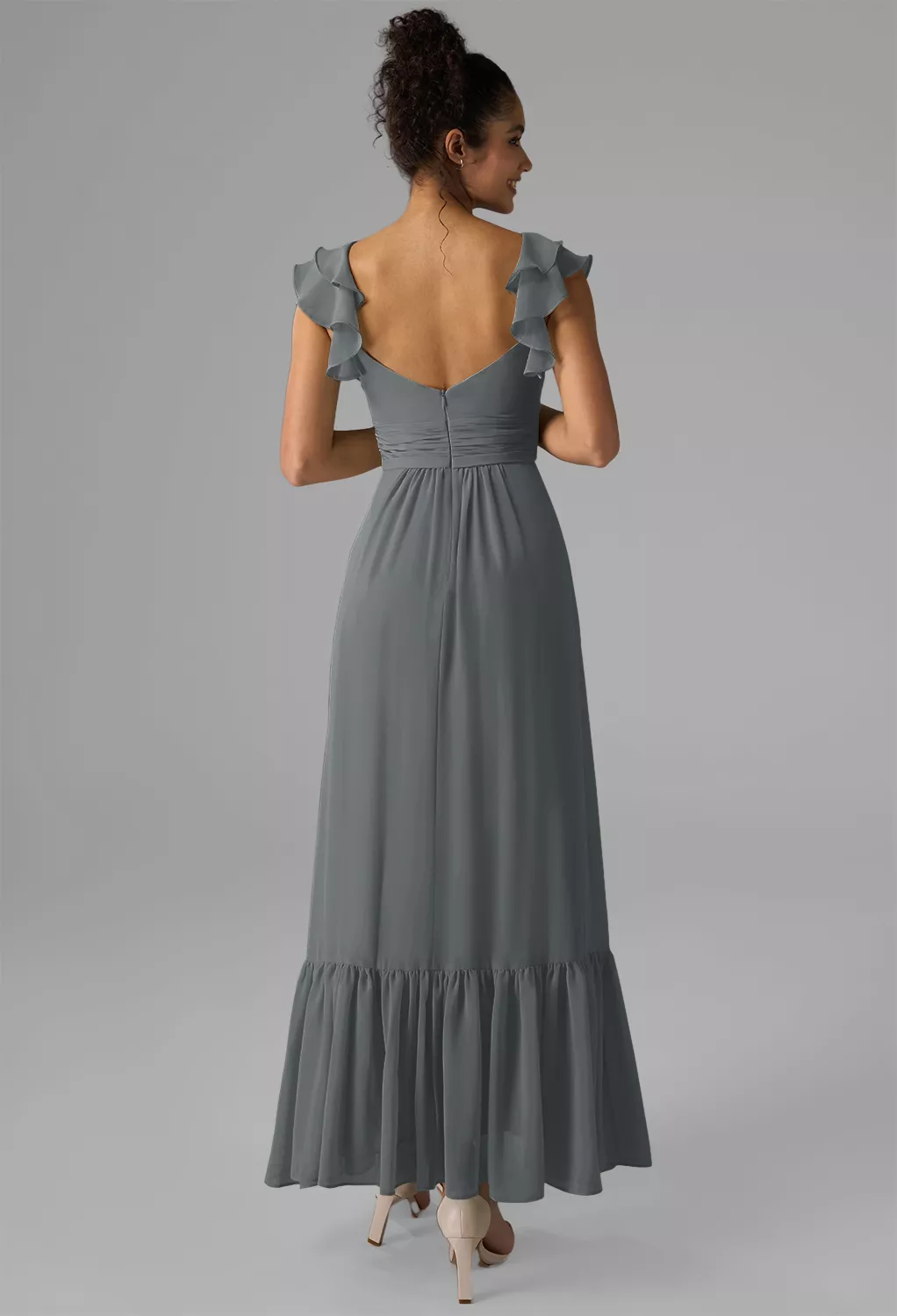 AW Rory Steel Gray  Wedding Guest Dresses