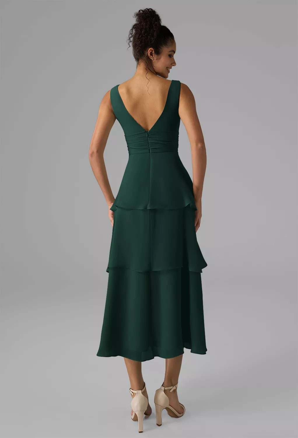 AW Elissa Dark Emerald  Short Bridesmaid Dresses