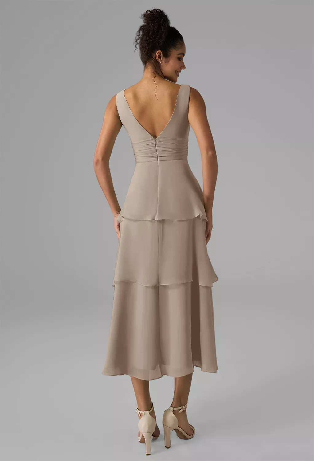 AW Elissa Taupe  Summer Wedding Guest Dresses