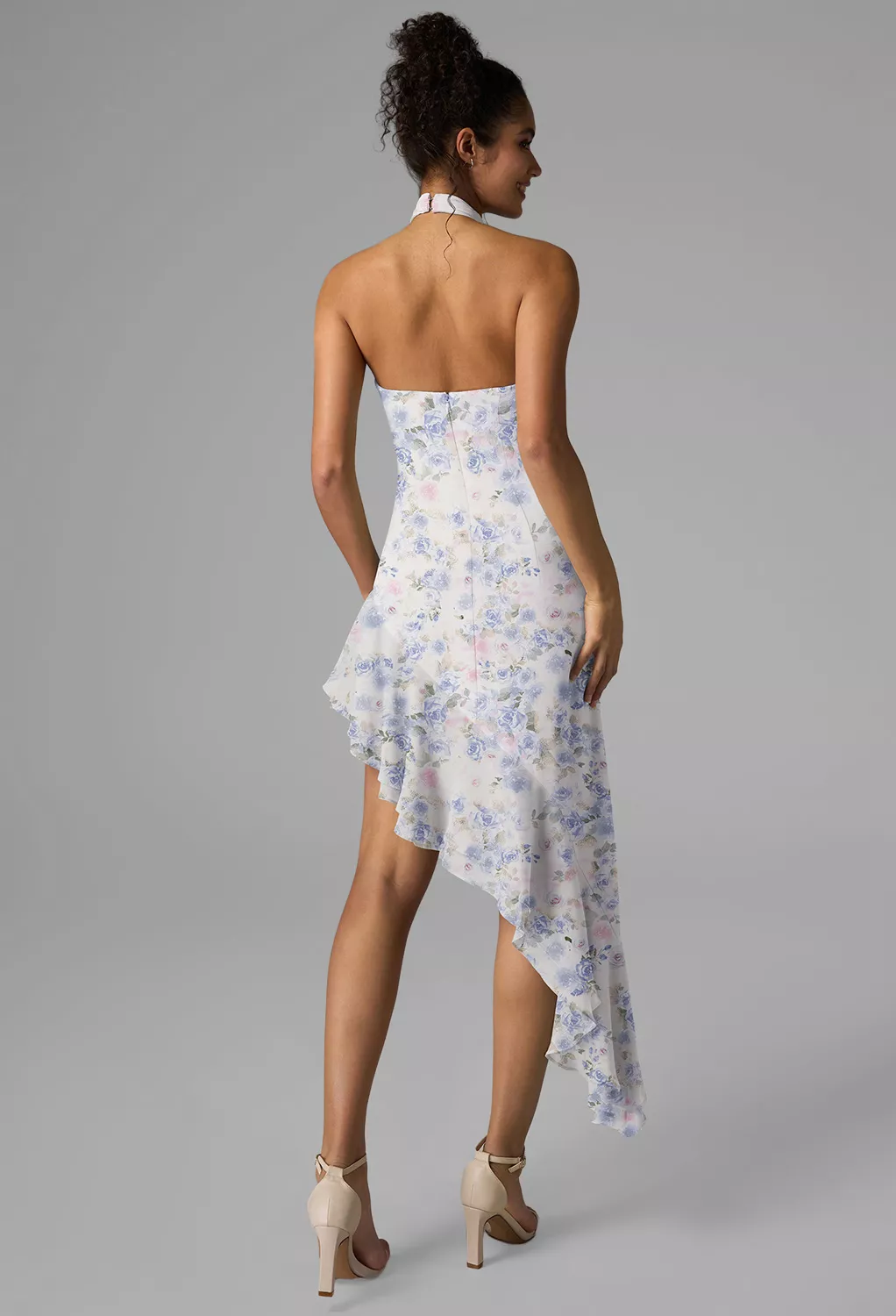 AW Lennox Azure Purple Print  Spring Wedding Guest Dresses