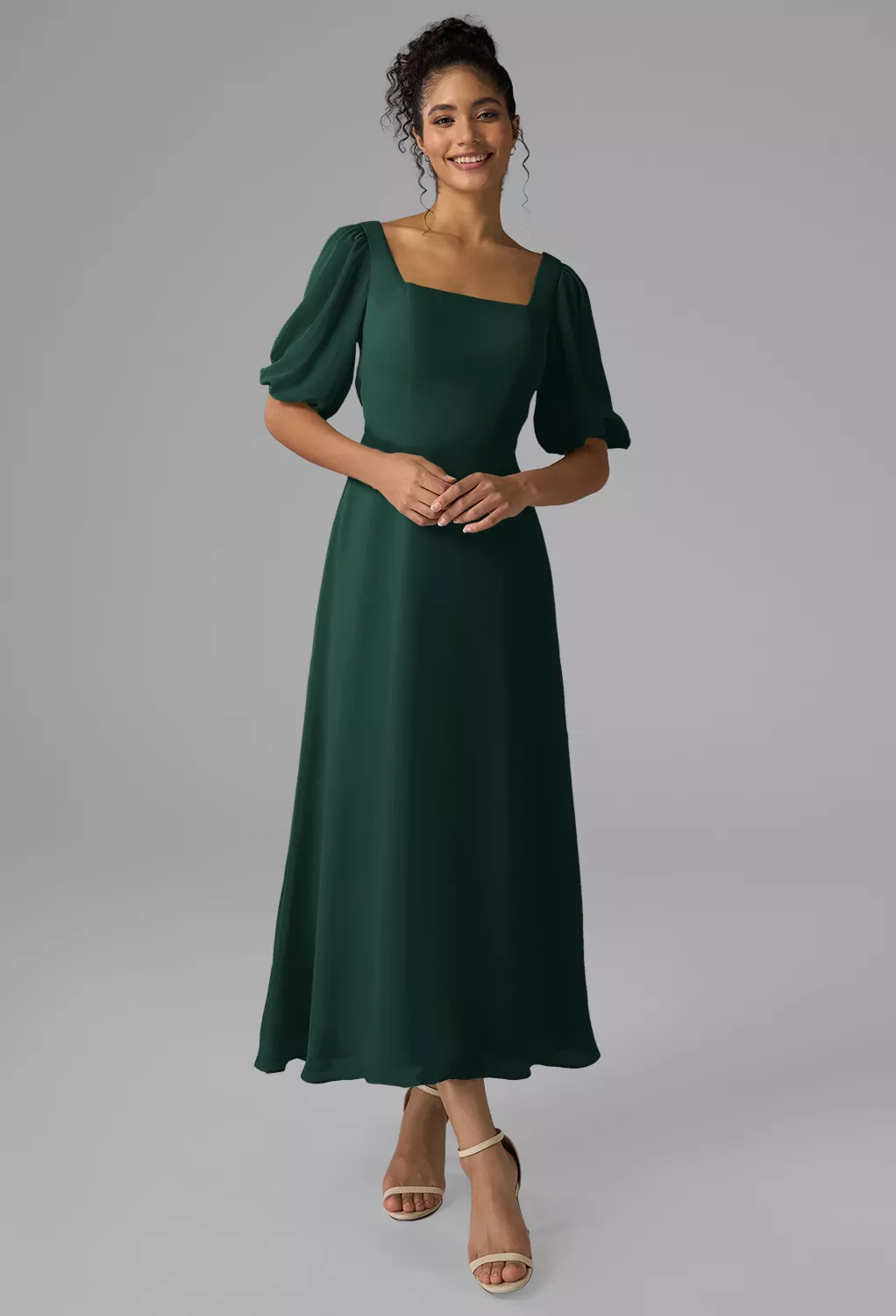 AW Rowan Dark Emerald  Short Bridesmaid Dresses