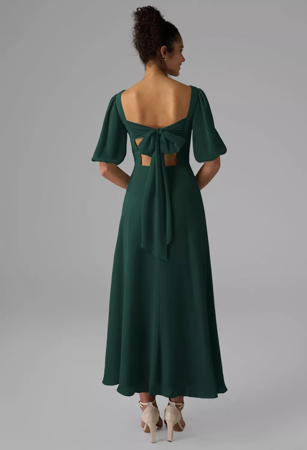 AW Rowan Dark Emerald  Short Bridesmaid Dresses