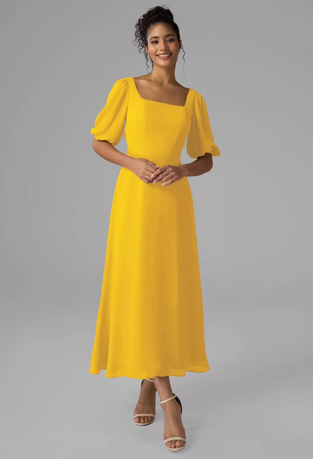 AW Rowan Mustard Yellow  Fall Wedding Guest Dresses