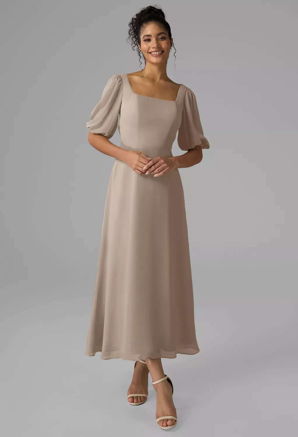 AW Rowan Taupe  Fall Wedding Guest Dresses