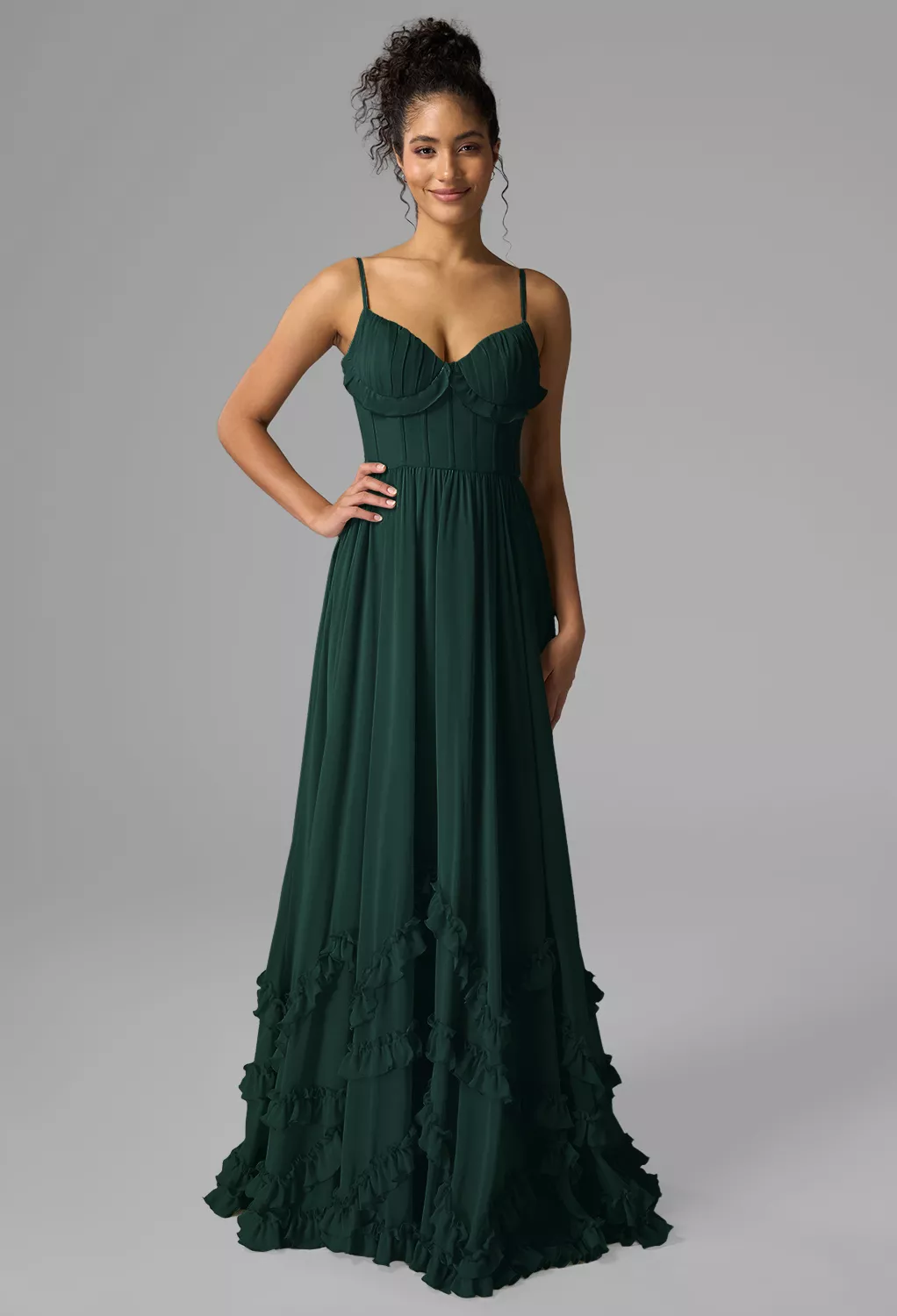 AW Kaitlin Dark Emerald  Bridesmaid Dresses