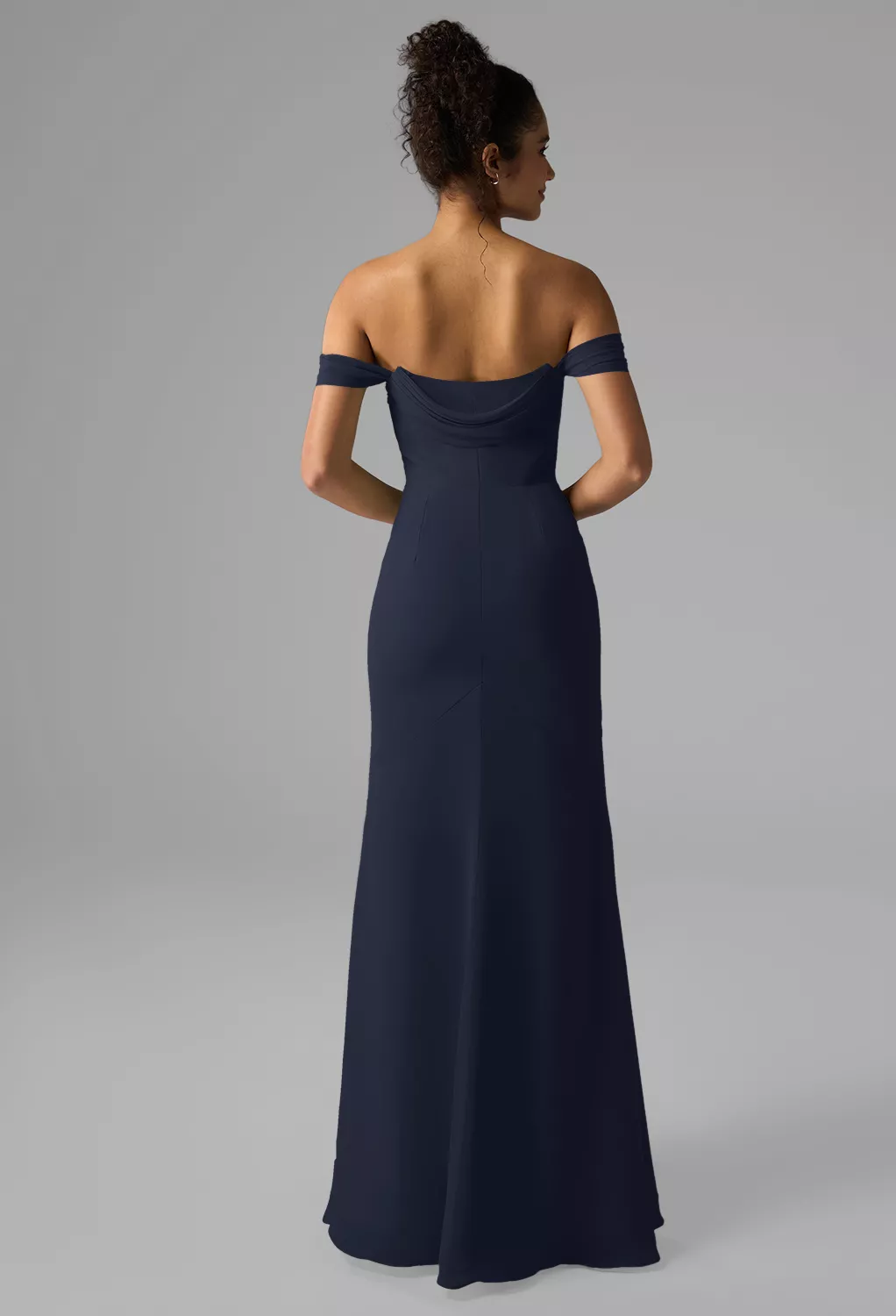 AW Chelsea Dark Navy  Long Bridesmaid Dresses