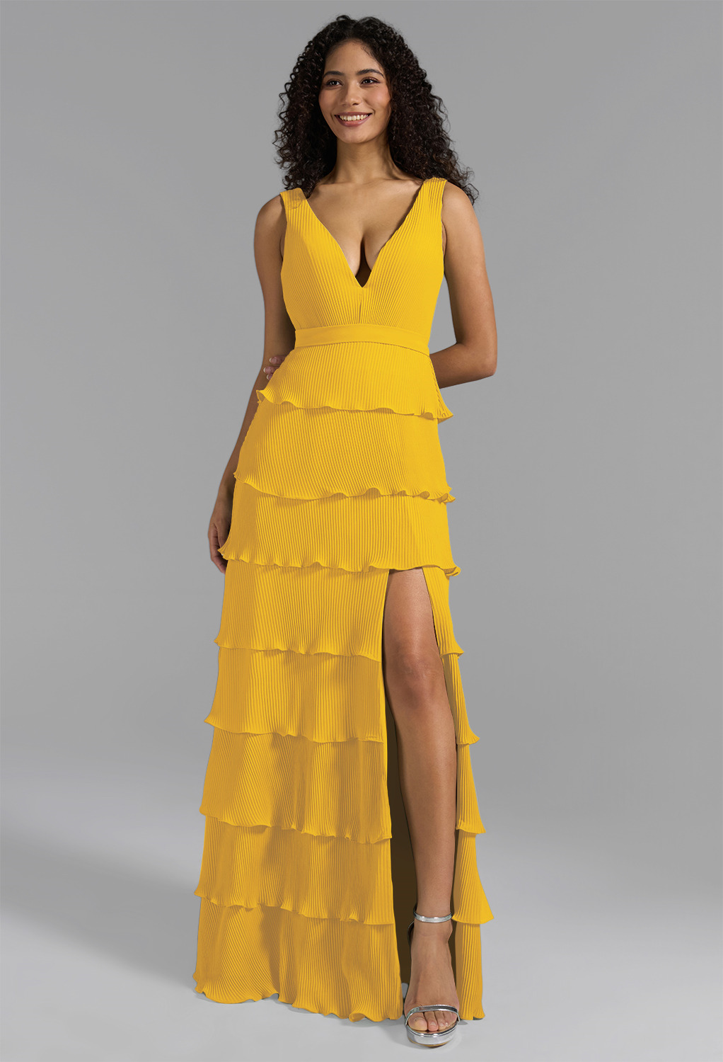 AW Leanne Mustard Yellow  Wedding Guest Dresses