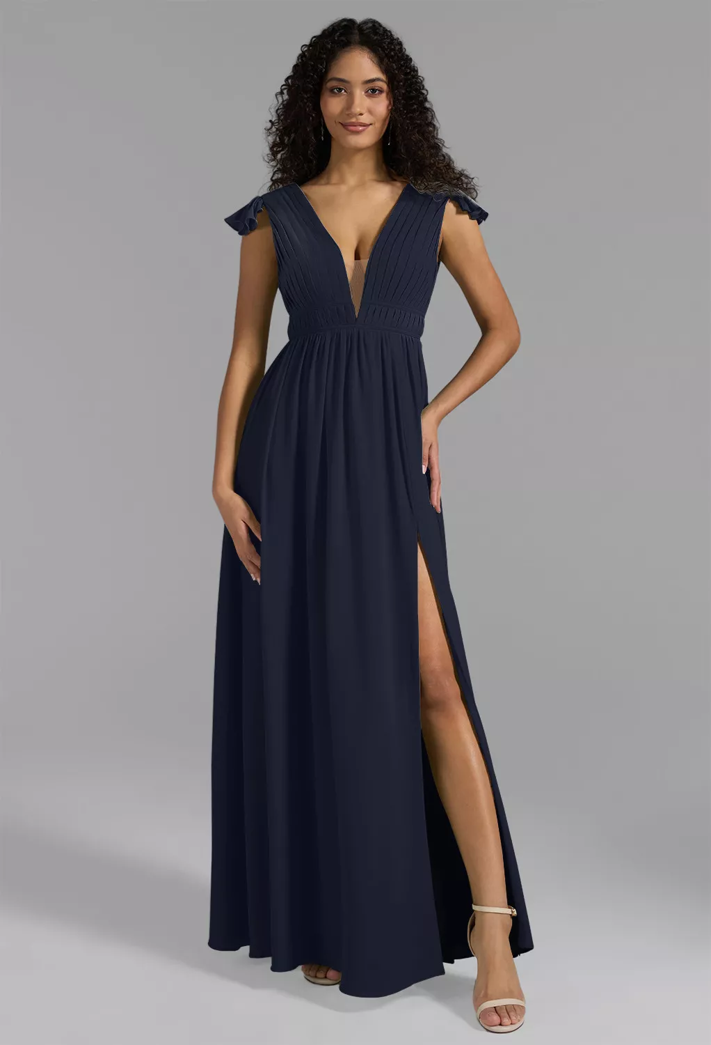 AW Isabella Dark Navy  Spring Wedding Guest Dresses