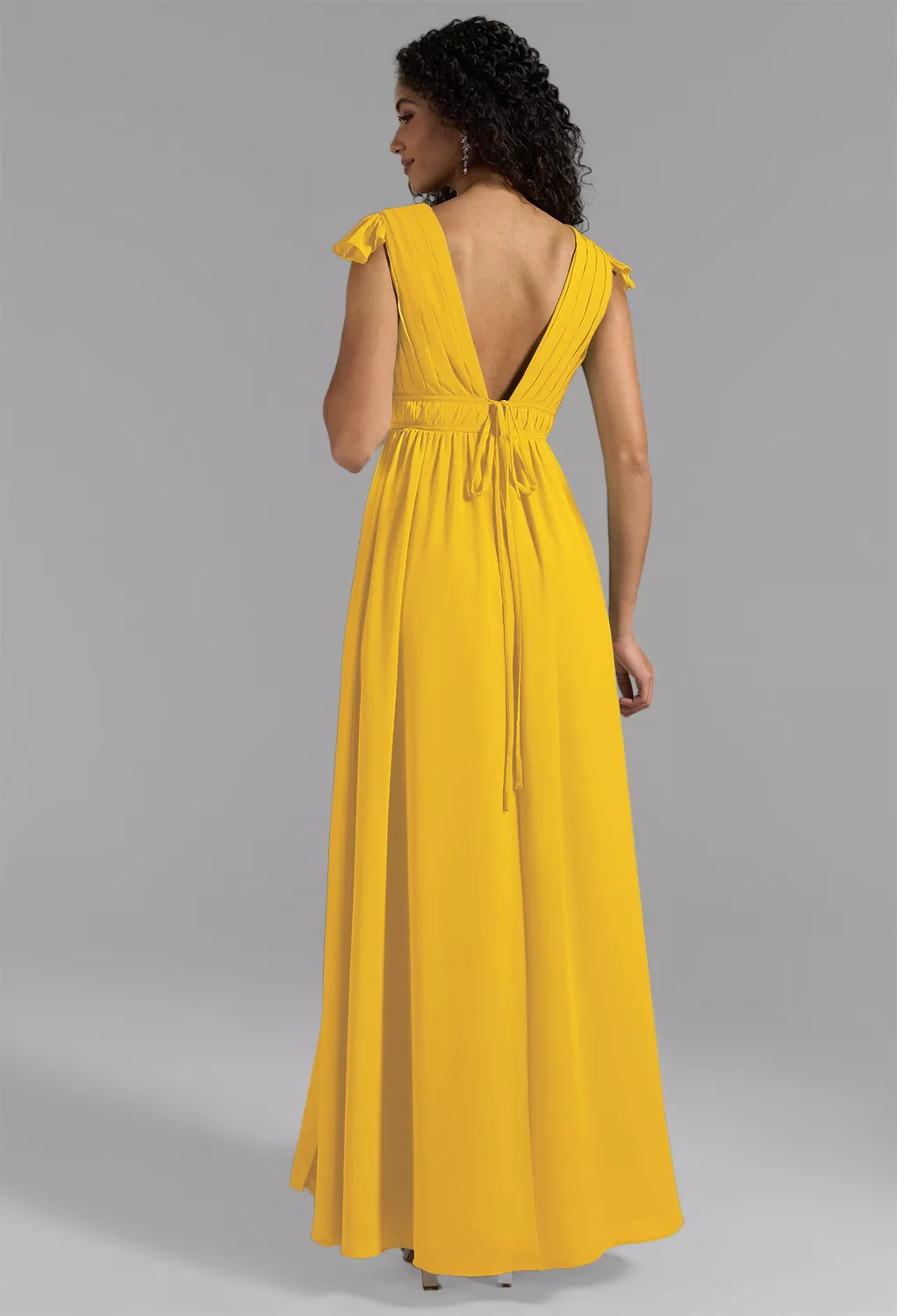 AW Isabella Mustard Yellow  Fall Wedding Guest Dresses