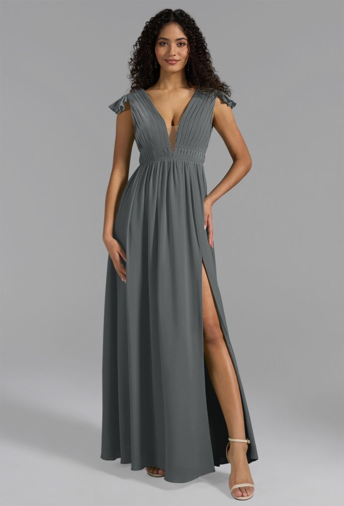 AW Isabella Steel Gray  Formal Dresses