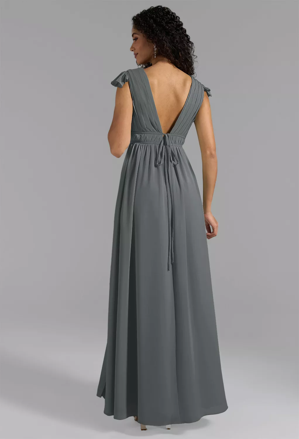 AW Isabella Steel Gray  Spring Wedding Guest Dresses