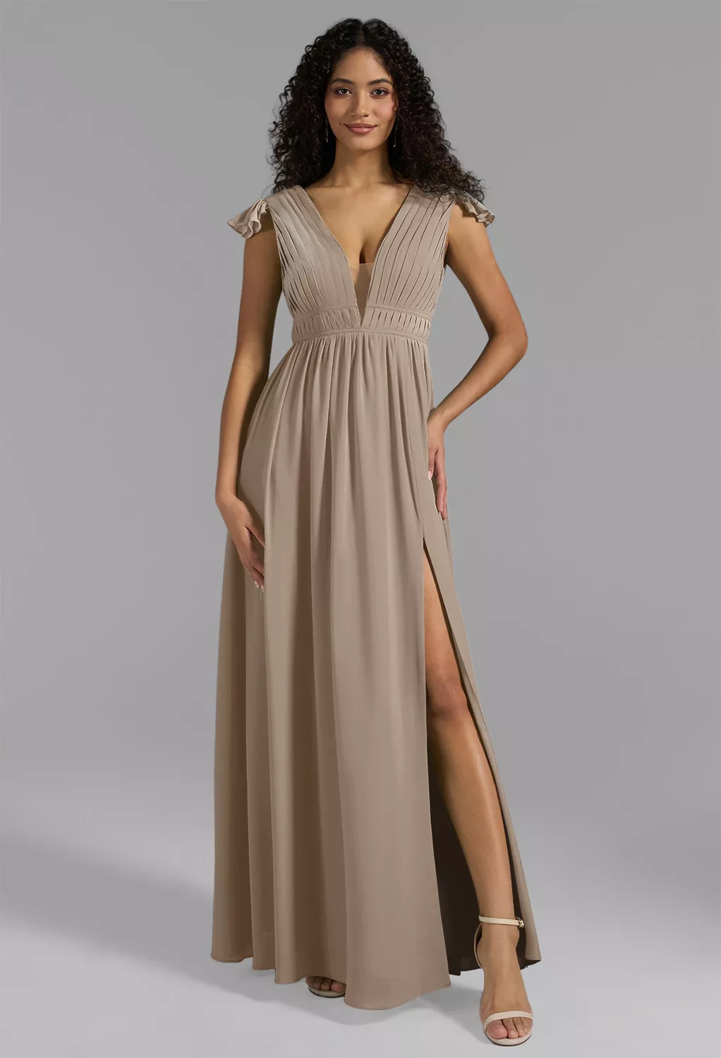 AW Isabella Taupe  Wedding Guest Dresses