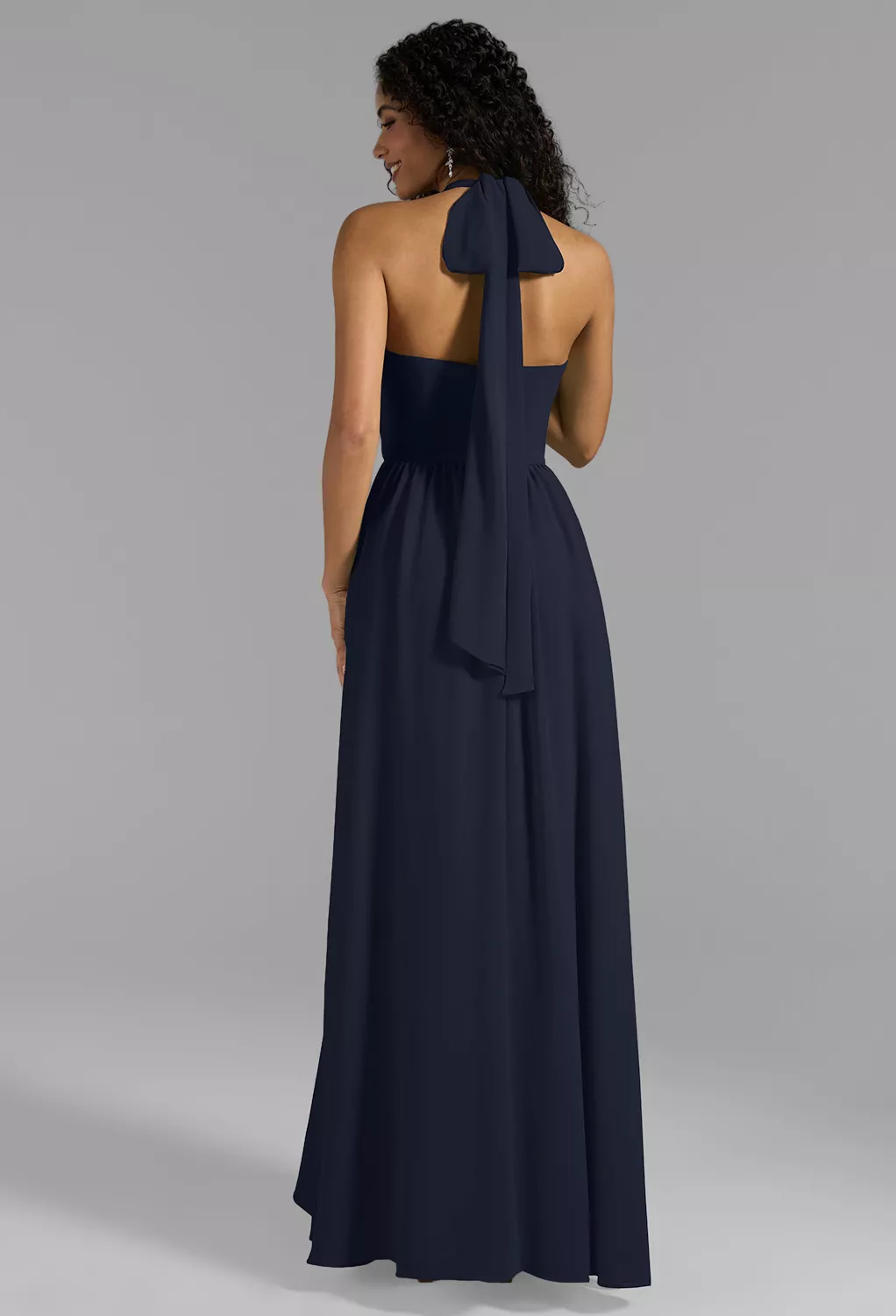 AW Ray Dark Navy  Long Bridesmaid Dresses