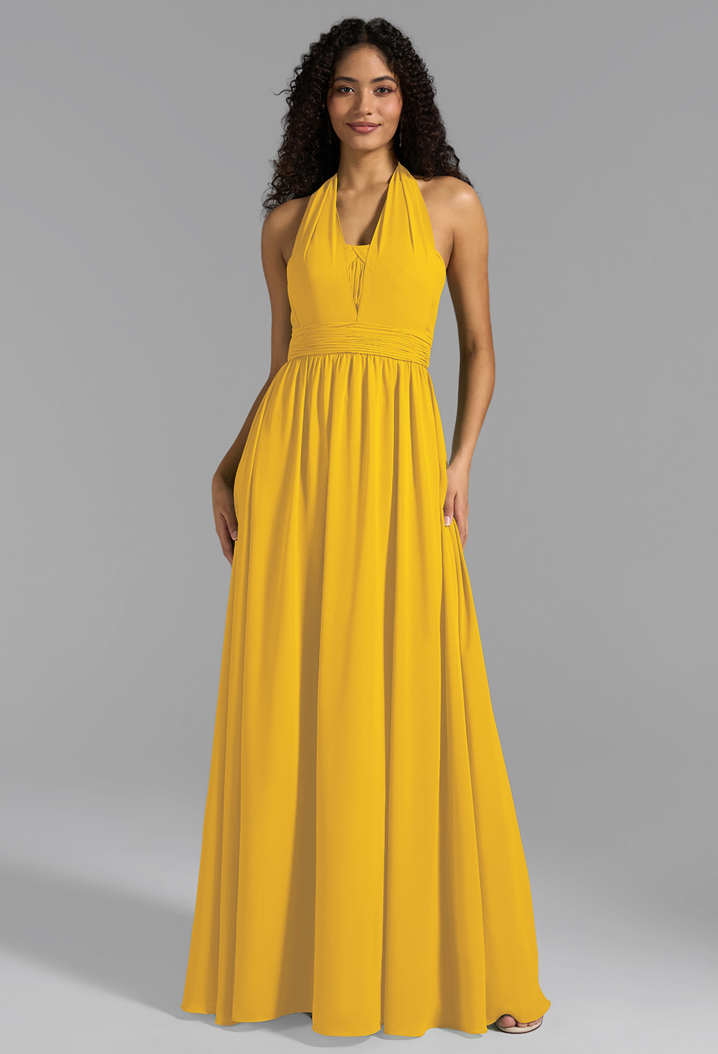 AW Ray Mustard Yellow  Convertible Bridesmaid Dresses