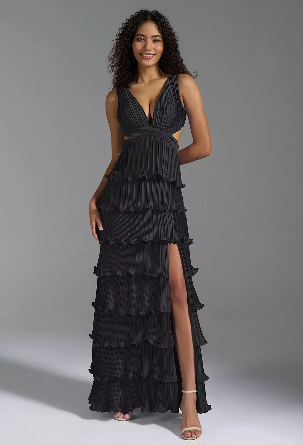 AW Siena Black Metallic  Wedding Guest Dresses
