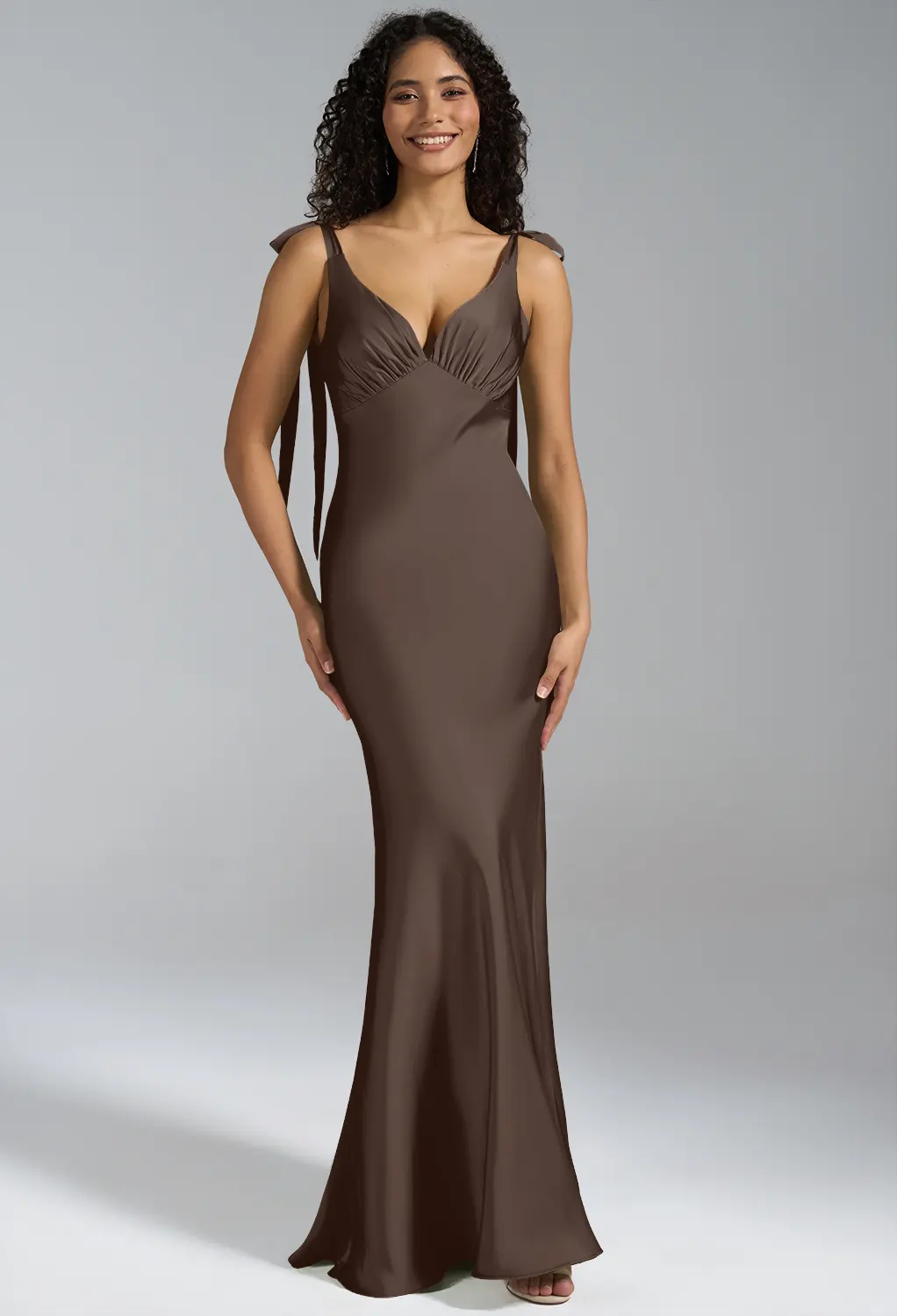 Seal Brown Black Tie Wedding Guest Dresses | AW.Bridal Canada