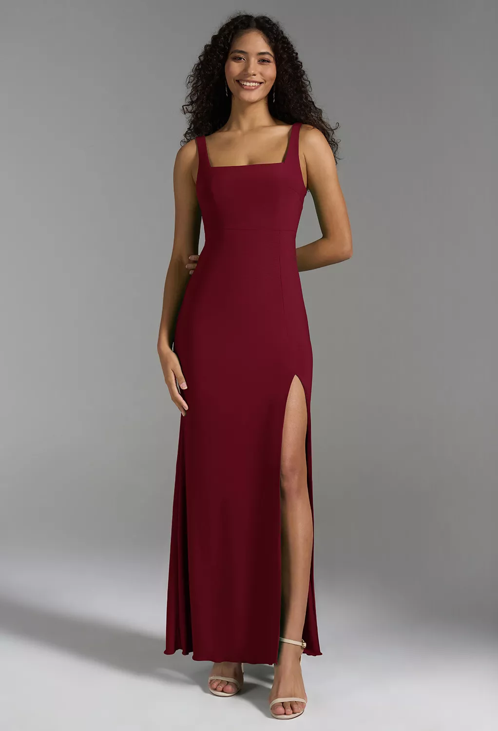 AW Eleri Burgundy  Fall Wedding Guest Dresses
