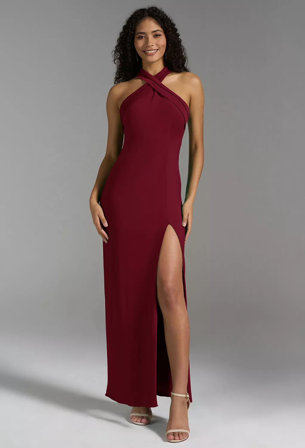 AW Kylie Burgundy  Fall Wedding Guest Dresses